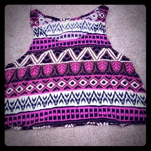Tribal print crop top